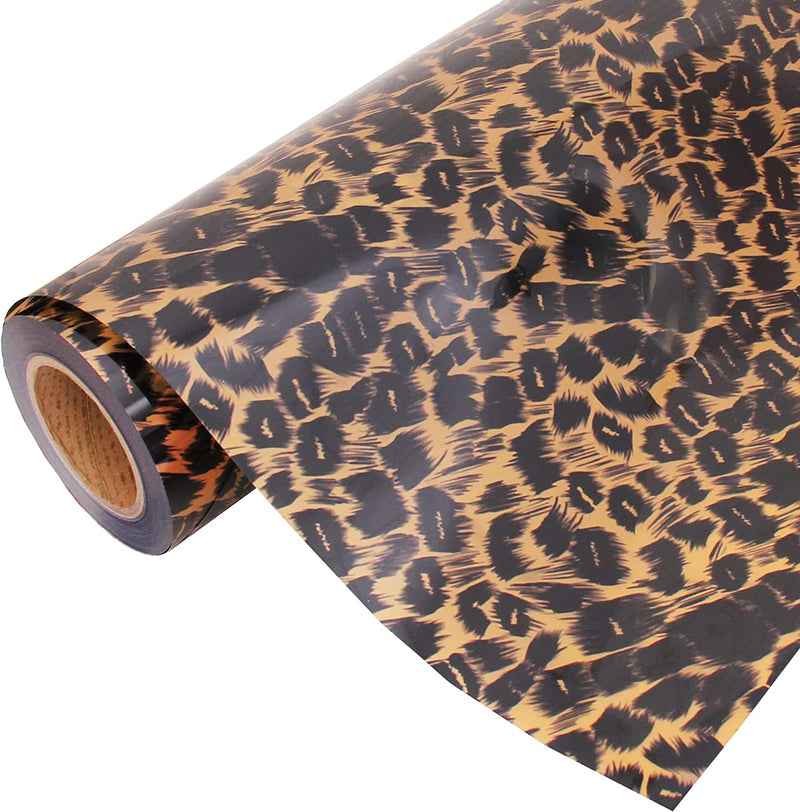 Leopard Metallic Foil Heat Transfer Vinyl 20" Wide Sold By The Yard - Threadart.com