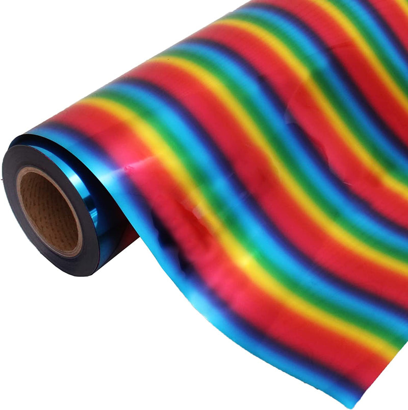 Rainbow Metallic Foil Heat Transfer Vinyl 20" Wide Sold By The Yard - Threadart.com
