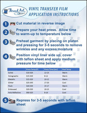 White Metallic Heat Transfer Vinyl 20" Wide Sold By the Yard - Threadart.com