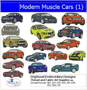 Machine Embroidery Designs - Modern Muscle Cars - Threadart.com