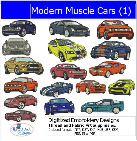 Machine Embroidery Designs - Modern Muscle Cars - Threadart.com