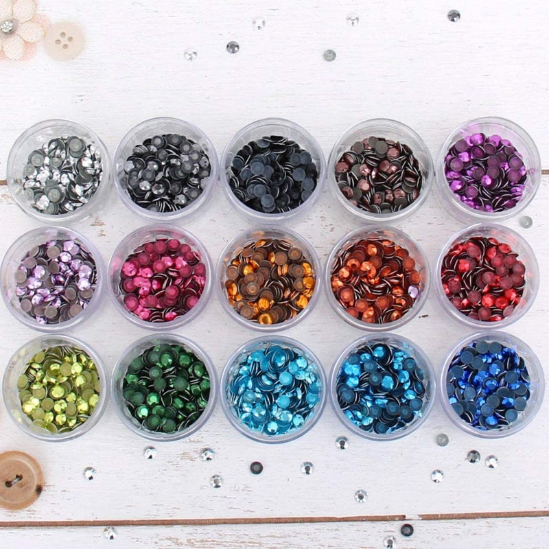 Hot Fix Metallic Rhinestones 4mm Jet - 4 gross - Threadart.com