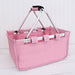 Large Market Tote Basket - Pink - Collapsible - Threadart.com