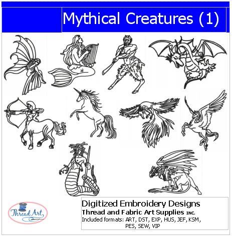 Machine Embroidery Designs - Mythical Creatures - Threadart.com