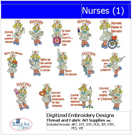 Machine Embroidery Designs - Nurses(1) - Threadart.com