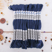 Navy Premium Cotton Embroidery Floss - Box of 12 - Six Strand Thread - No. 509 - Threadart.com