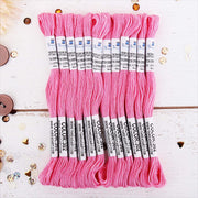 Pink Premium Cotton Embroidery Floss - Box of 12 - Six Strand Thread - No. 302 - Threadart.com