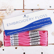 Pink Premium Cotton Embroidery Floss - Box of 12 - Six Strand Thread - No. 302 - Threadart.com