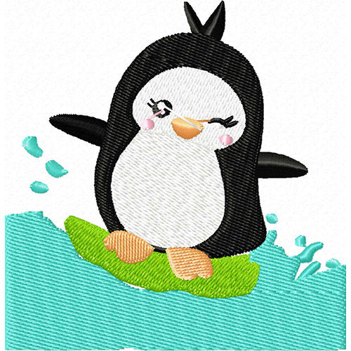 Machine Embroidery Designs - Penguins (1) - Threadart.com