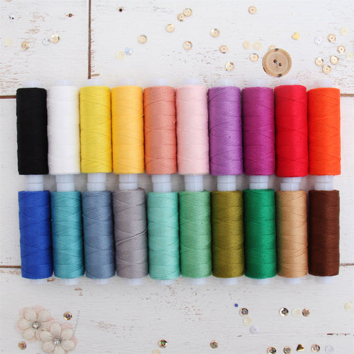 20 Colors of Pearl (Perle) Cotton Thread Set - 75 Yards - Size 8 - Threadart.com