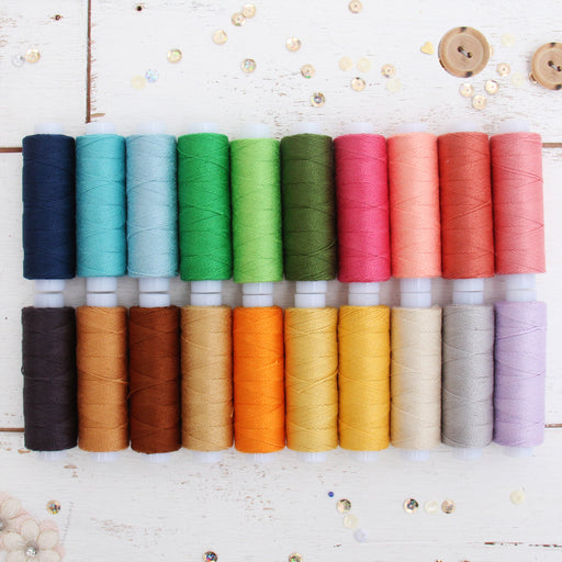 20 Colors of Pearl (Perle) Cotton Thread Set B - 75 Yards - Size 8 - Threadart.com