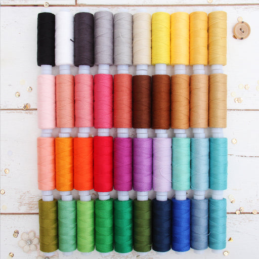 40 Colors of Pearl (Perle) Cotton Thread Set - 75 Yard Spools - Size 8 - Threadart.com