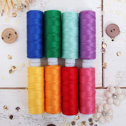 Pearl Cotton Thread Set Confetti Colors 8 Colors - Threadart.com