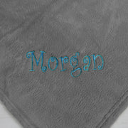 Plush Fleece Blanket - Grey - Threadart.com