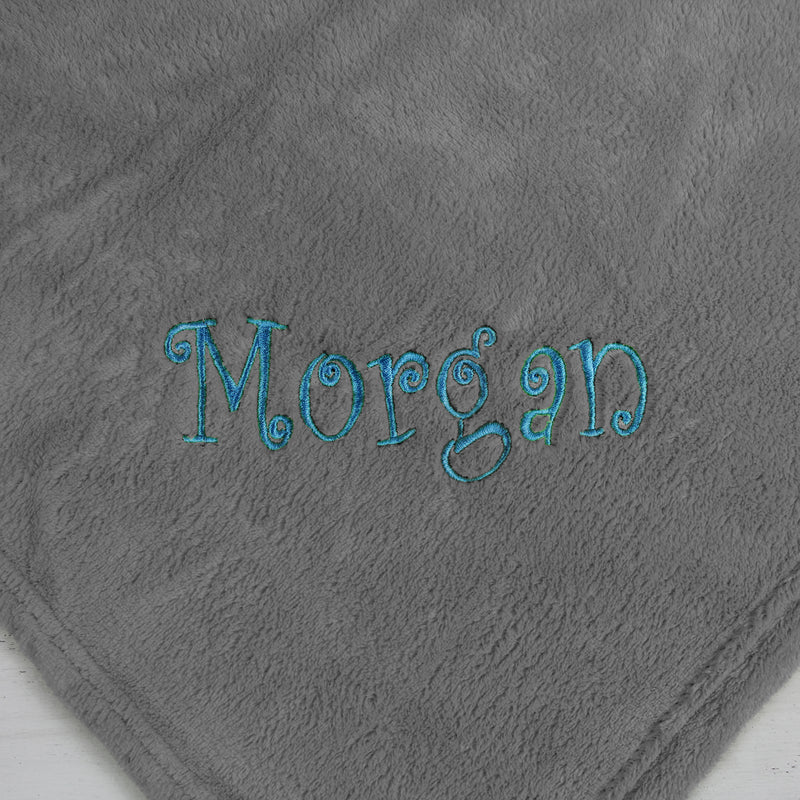 Plush Fleece Blanket - Grey - Threadart.com