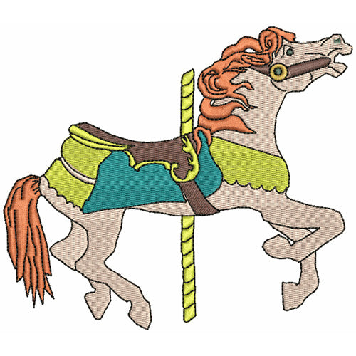 Machine Embroidery Designs - Carousel Horses(1) - Threadart.com