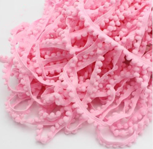 Mini Pom Pom Fringe - Lt. Pink - Threadart.com