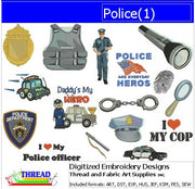 Machine Embroidery Designs - Police(1) - Threadart.com