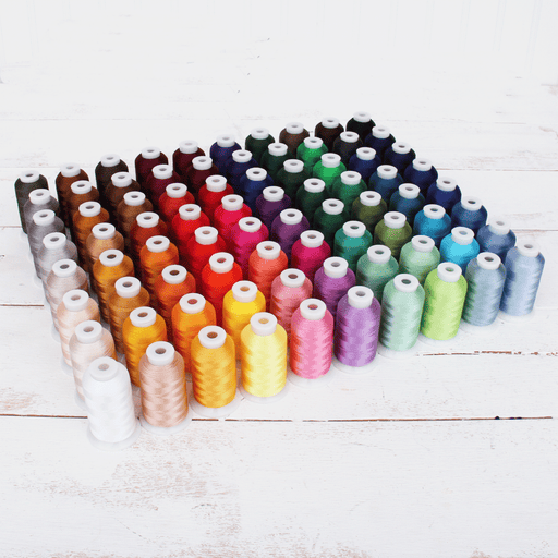80 Colors of Polyester Embroidery Thread Set - 1000 Meters - Threadart.com