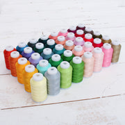 40 Colors Polyester Embroidery Thread Set-1000M Cones - Set D - Threadart.com