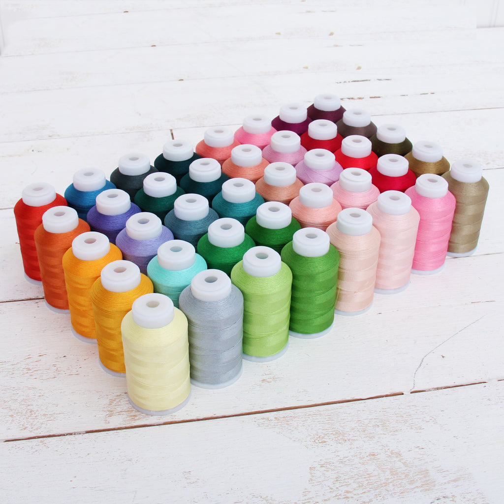 120 Colors Machine Embroidery Thread - Polyester, 1000M, Kit, Set ...