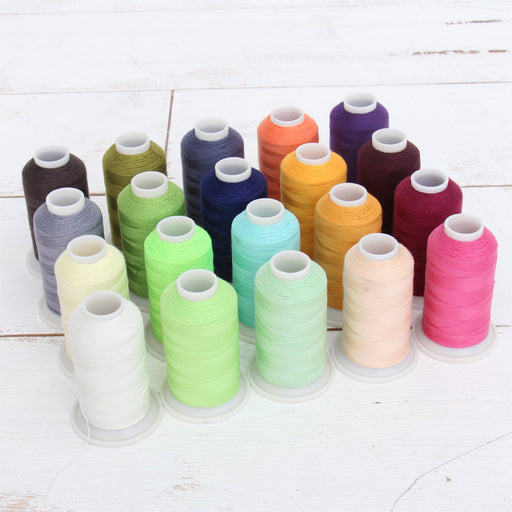 Neon Machine Embroidery Thread - 6 Cone Set Kit - Sewing Polyester —