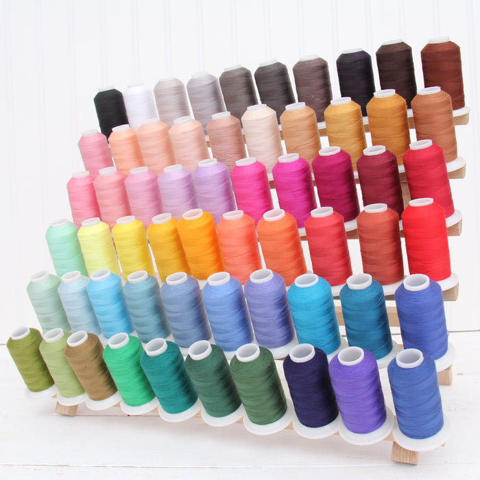 Sewing Thread - 60 Color Set - All Purpose Spun Polyester -Spools Cone —