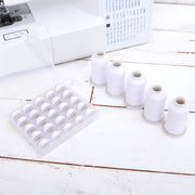 White Sewing Thread Set with Matching Prewound Bobbins - Threadart.com