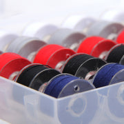 Prewound Sewing Bobbins - 25 Count - 5 Popular Colors - Thread for Sewing Machine With Storage Box - Threadart.com