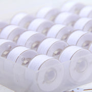 Prewound Sewing Bobbins - 25 Count - White Thread for Sewing Machine With Storage Box - Threadart.com