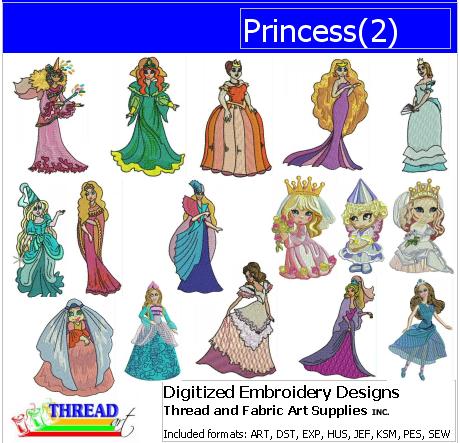 Machine Embroidery Designs - Princess(2) - Threadart.com