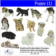 Machine Embroidery Designs - Puppies(1) - Threadart.com