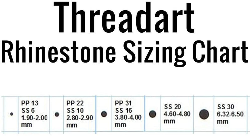 Hot Fix Rhinestones Crystal Set - All 8 Sizes - SS6, SS8, SS10, SS12, SS16, SS20, SS30, SS34 - Threadart.com
