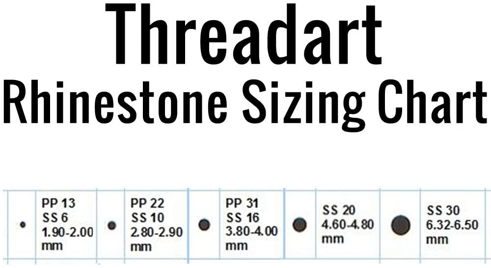 Hot Fix Rhinestone Size Chart Hot Fix Rhinestones - SS10 - Crystal AB - 1440 stones — Threadart.com