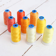 9 Cone Sunrise Color Builder Polyester Thread Set - 1000m Cones - Brilliant Finish - Threadart.com