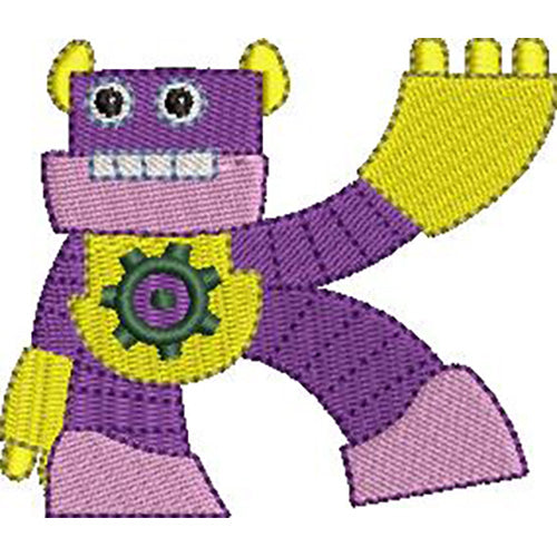 Machine Embroidery Designs - Robot Letters - Threadart.com