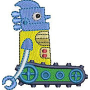 Machine Embroidery Designs - Robot Letters - Threadart.com