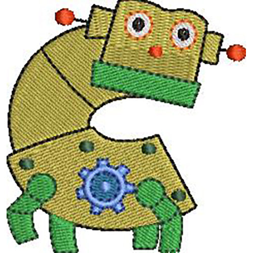Machine Embroidery Designs - Robot Letters - Threadart.com