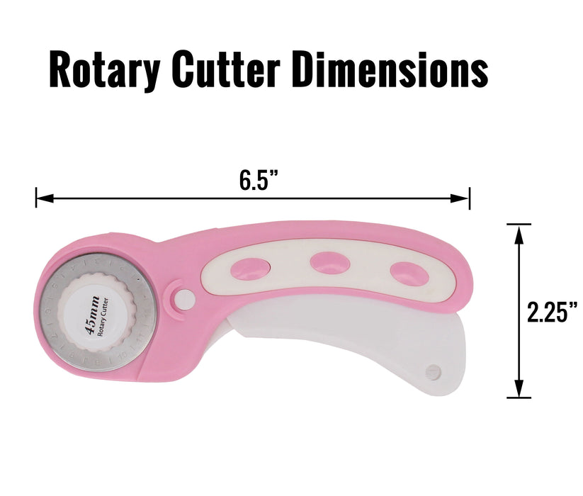 Threadart Premium Rotary Cutting Set - Ergonomic 45mm Cutter, Mat, and Ruler - Threadart.com