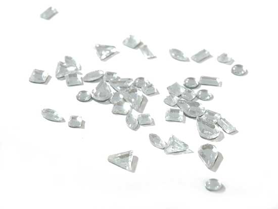 Shaped Rhinestones - Complete Set 7 Unique Shapes - Brilliant Crystal Hot Fix Stones - Threadart.com