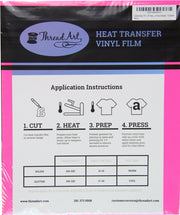Neon Pink Iron On Vinyl - Heat Transfer Pack of  Sheets - Threadart.com
