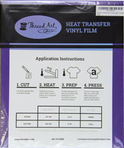 Purple Iron On Vinyl - Heat Transfer Pack of  Sheets - Threadart.com