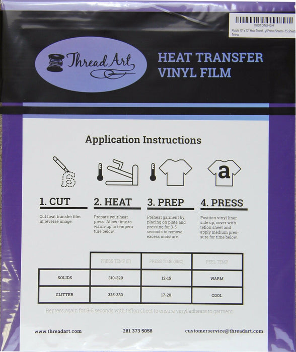 Pink Iron On Vinyl - Heat Transfer Pack of Sheets