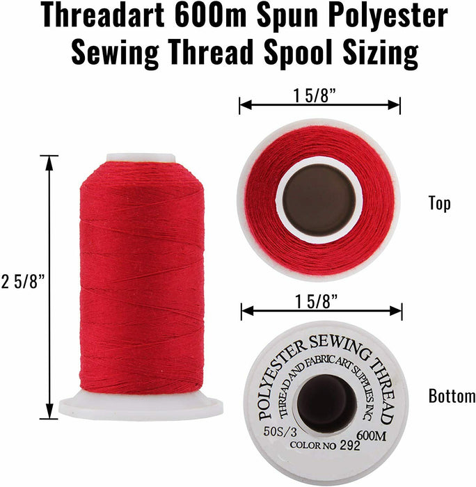 Sewing Thread No. 353 - 600m - Lt Grass Green - All-Purpose Polyester - Threadart.com