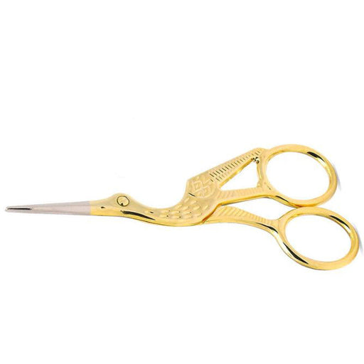 4.5 Inch Gold Stork Scissors - Threadart.com
