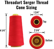 50 Cones Serger Thread Spun Polyester - 2750 yd Cones - Threadart.com