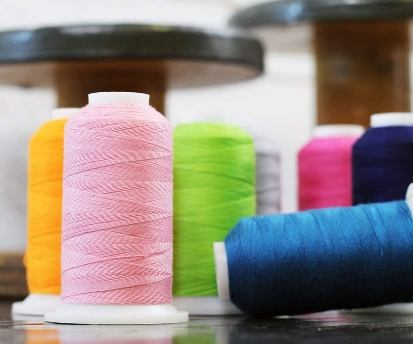 Premium Sewing Thread No. 102- 600 Meter Cones - Black - All-Purpose Polyester - Threadart.com
