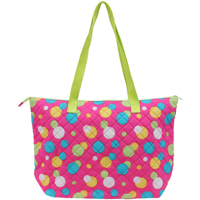 Shopper Tote - Pink Polka Dot - Threadart.com