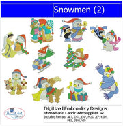 Machine Embroidery Designs - Snowmen(2) - Threadart.com