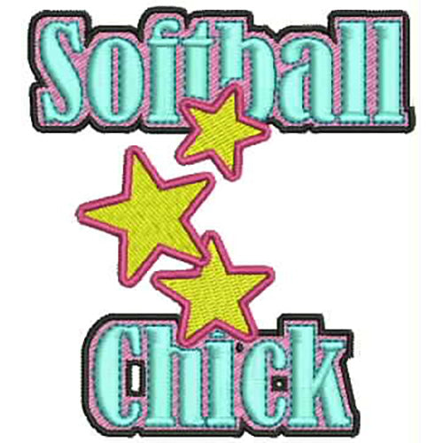 Machine Embroidery Designs - Softball(1) - Threadart.com